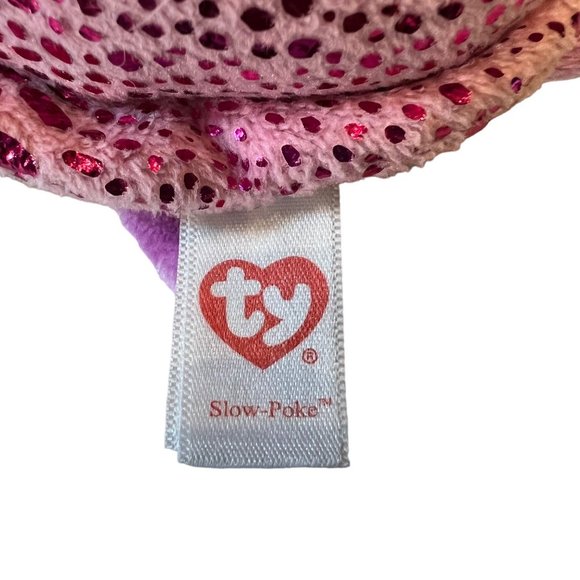 Ty Beanie Boo Slow-Poke Turtle Plush Pink Purple 2014 Stuffed Animal Toy - Picture 8 of 10